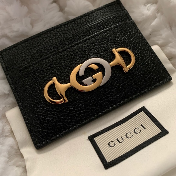Gucci Black Zumi Leather Card Case - Picture 1 of 3